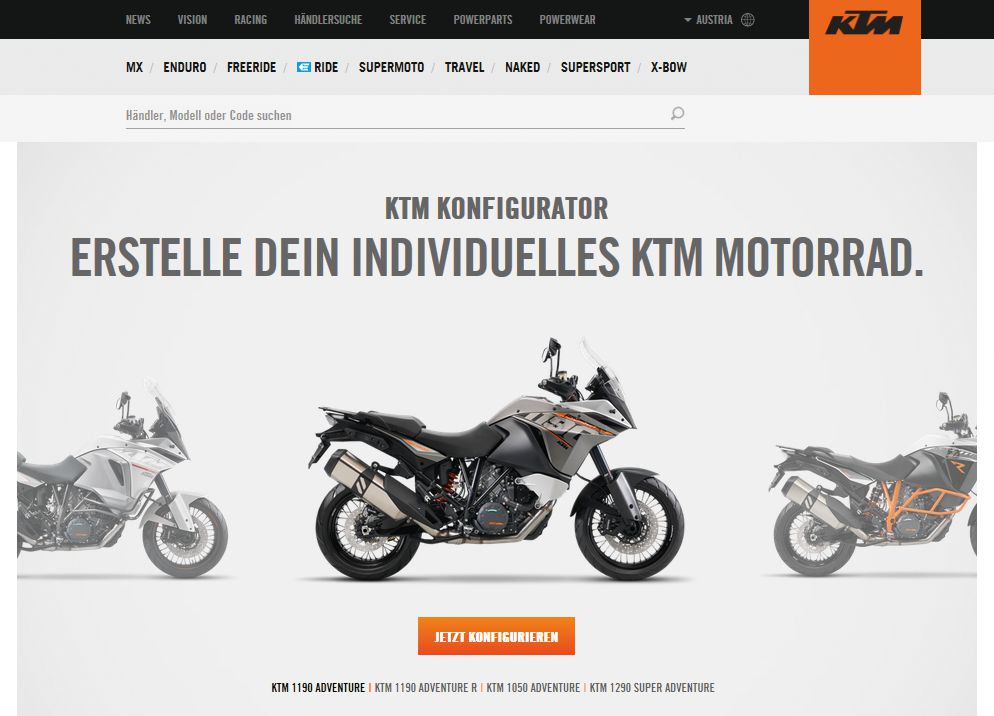 Ktm configurator discount